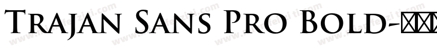Trajan Sans Pro Bold字体转换